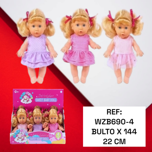 Set Pcs 6 Muñecas Para Niña Con 4 Sonidos