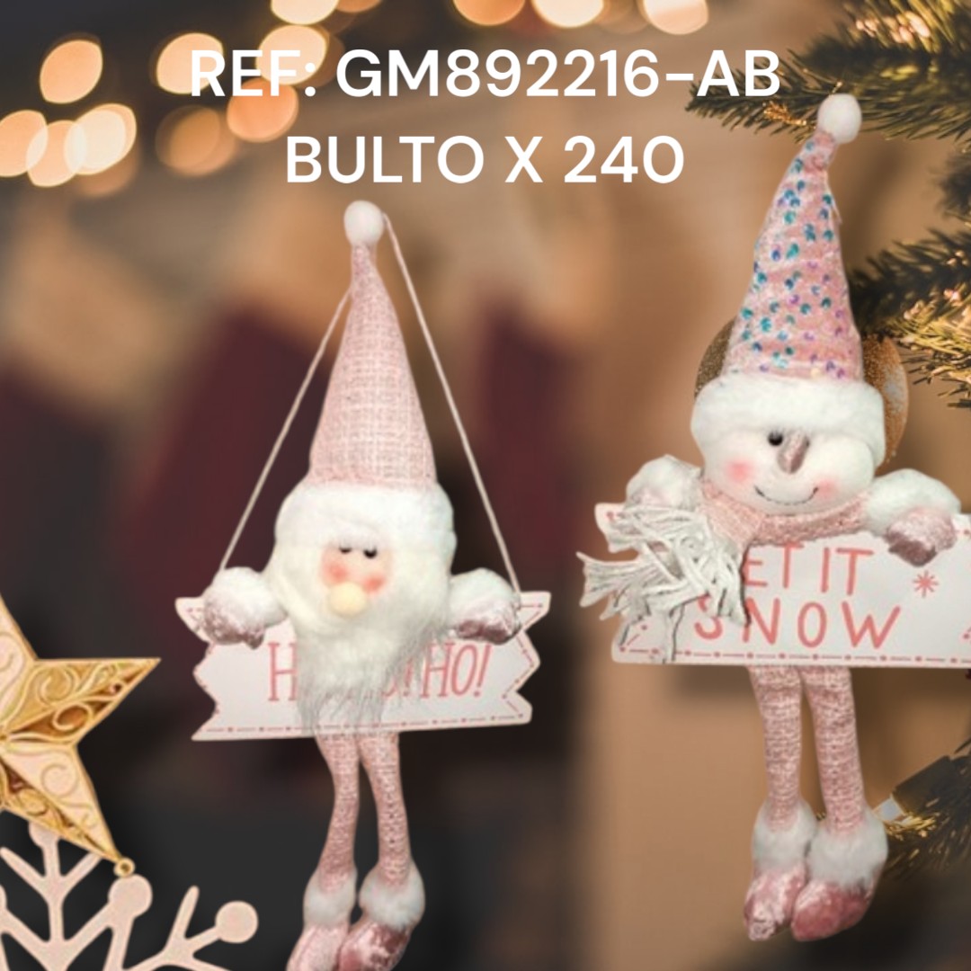 Decoracion Navideña Santa Y Snowman Le