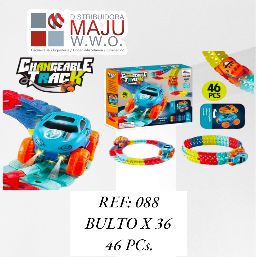 Juguete Set De Pista Y Carro Flexible 46 Pcs