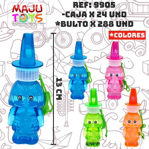 Burbujero Personaje Niña Colores Varios Con P