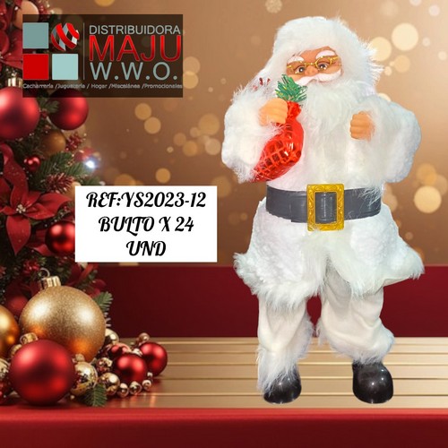 Papa Noel Polar Mediano Con Sonido 29X12