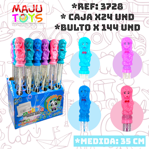 Burbujero Sirena Caja X24Pcs 35X13Cm {Do854}