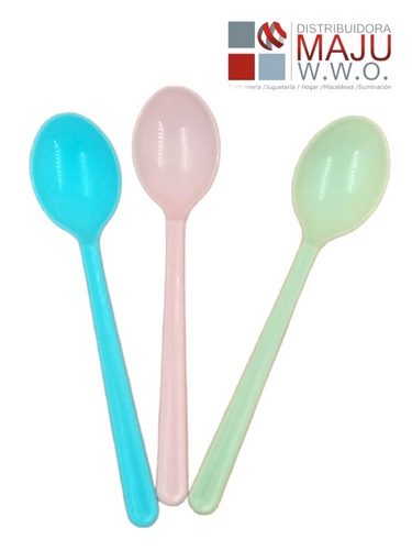 Cuchara Plastica En Bolsa X 12 Pcs De 14X3C