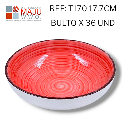 Plato Tipo Bowl Sopero De 7 Pulgadas Colores