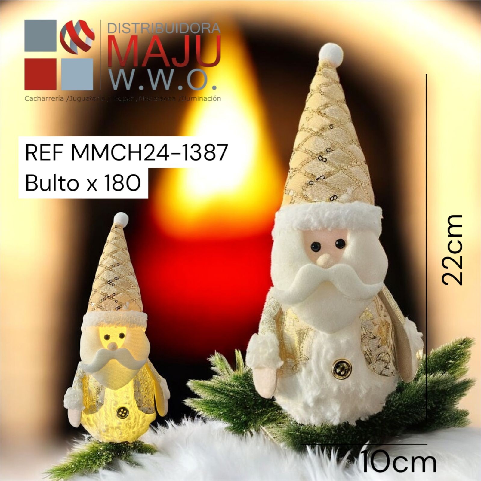 Muñecos De Navidad Santa Claus Con Luz