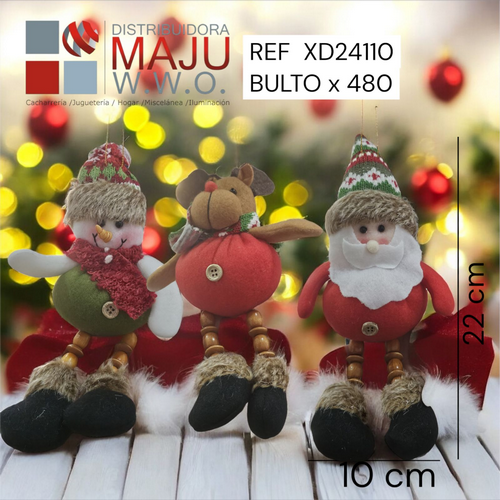 Decoracion Navideña Colgantes De Santa, Re