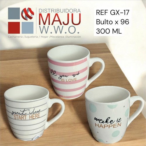 Pocillo Diseño Y Mensajes Varios-300Ml