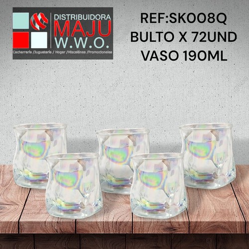 Caja Con 6 Vasos Tornasol Derretidos En Vid