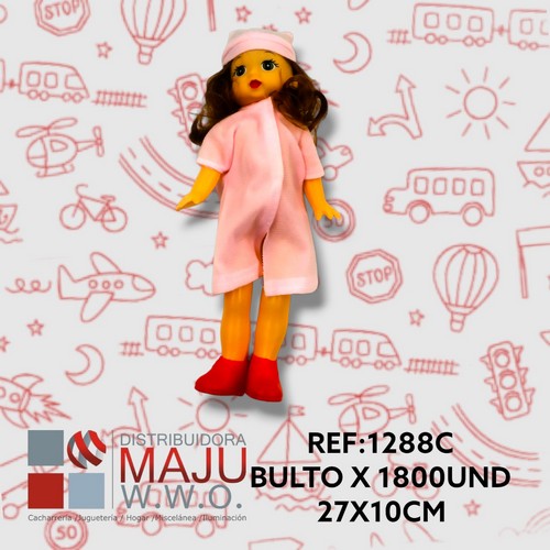 Muñeca En Pijama Para Niñas 27X10Cm {Do865}