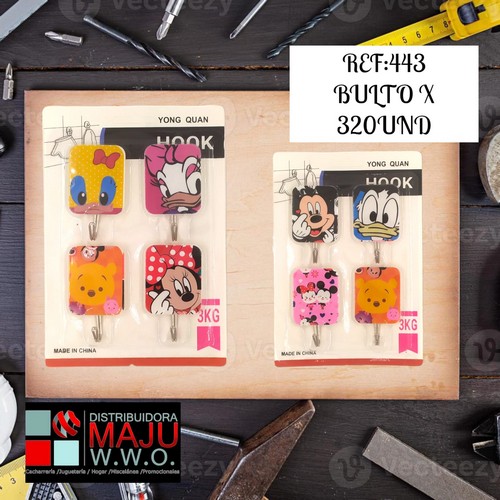Ganchos Para Pared Con Adhesivo Blister X 4Pcs