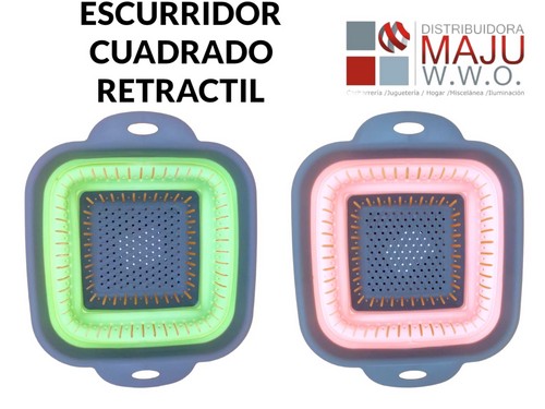 Escurridor Retractil Cuadrado Colores Varios