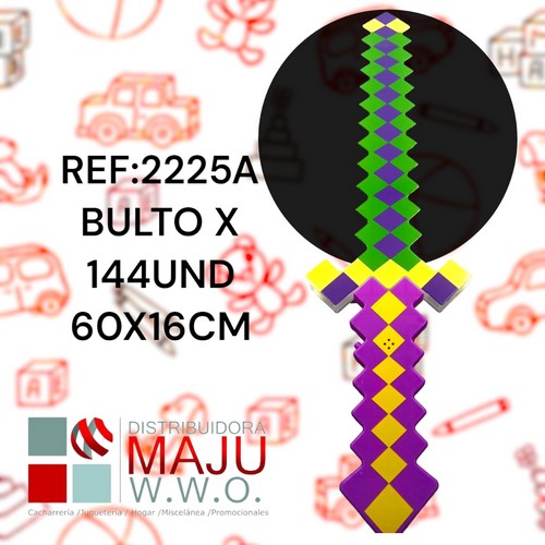 Espada De Colores (Tipo Minecraft) Con Sonid