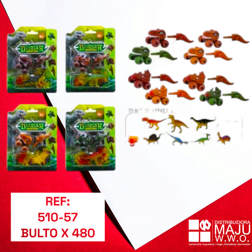 Juguete Dinosaurio Con Carritos Y Lanzador