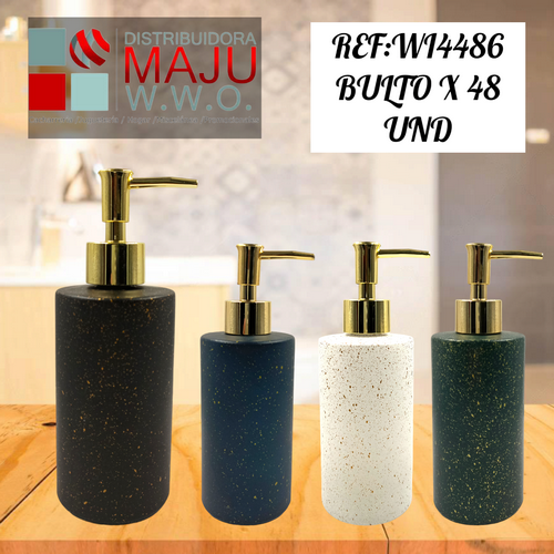 Dispensador En Ceramica Mate Tipo Marmol 40