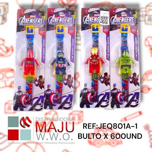 Reloj Super Heroe Lego En Blister Modelo