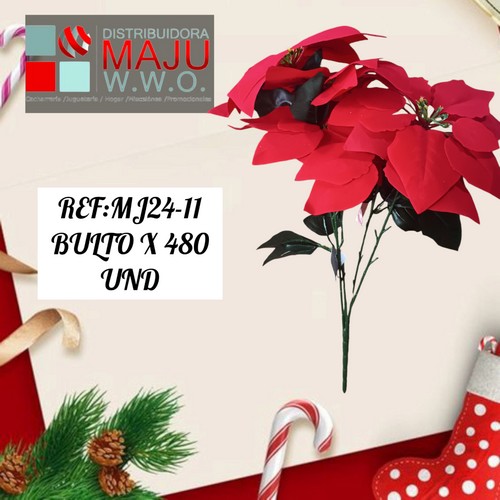 Pin Decoracion Navidad Flor