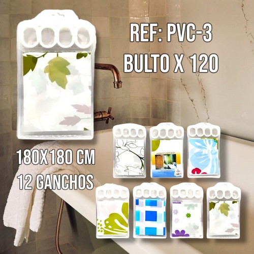 Cortina De Baño De Baño 12 Ganchos 180Cm X