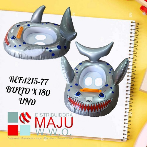 Inflable Para Piscina Lancha Tiburon 65Cm