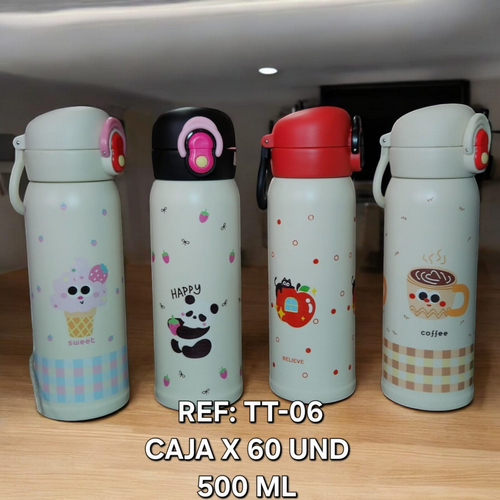 Termo 500Ml Decoracion Animales Con Frase