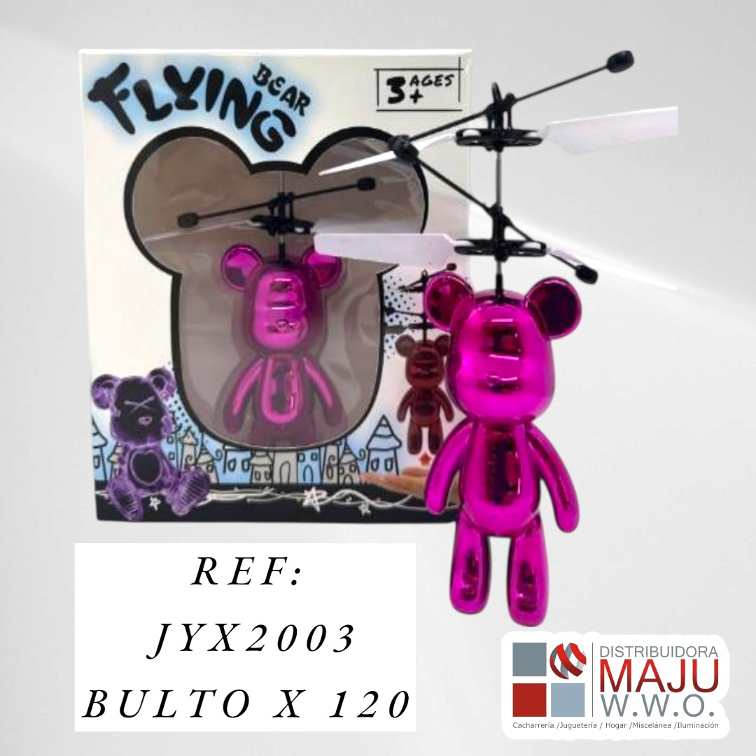 Juguete Oso Volador Con Helice Bateria Rec