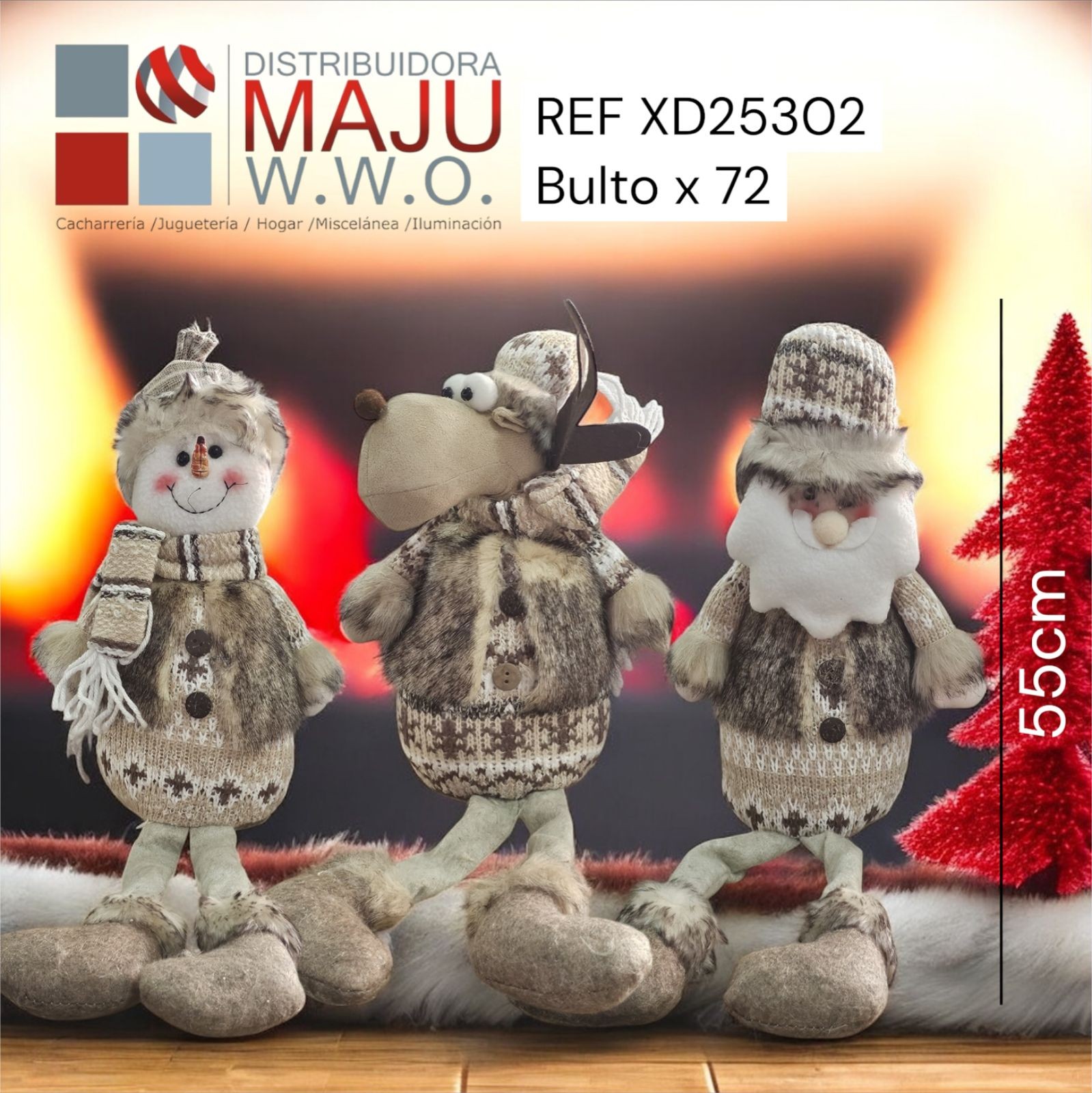 Muñecos De Navidad Patas Colgantes Con Cha