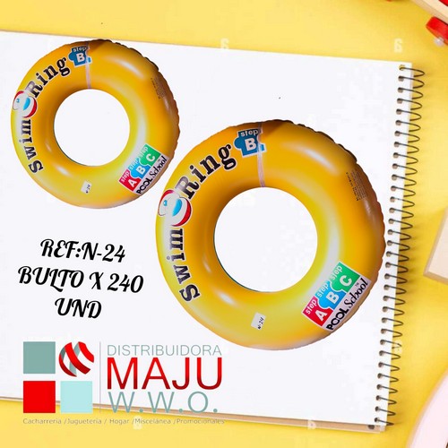 Inflable Para Piscina Rueda Clasica Amarilla