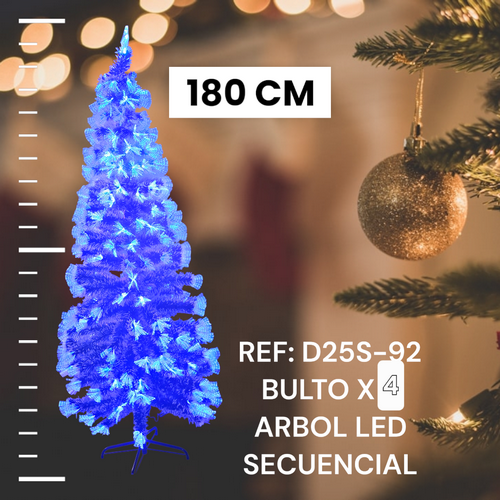 Arbol De Navidad En Fibra Optica En Color