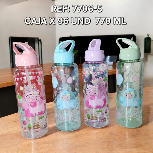 Botilo 770 Ml Redondo Decoracion Llama Gafa