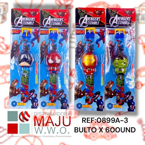 Reloj Mini Super Heroe En Blister Modelos