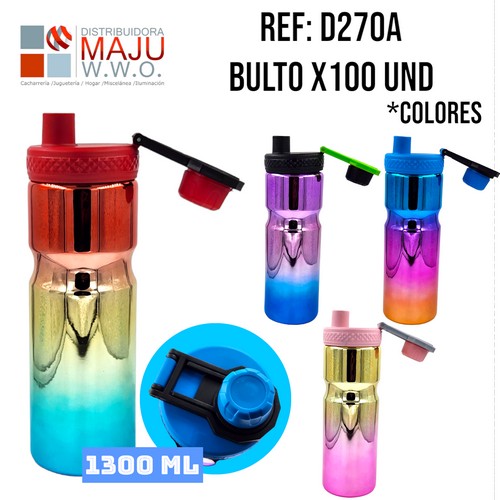 Botilo Tornasol 1300Ml Reflectivo Colores Va