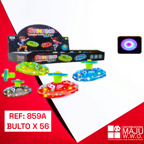 Juguete Trompo Carro Con Luces 12 Pcs