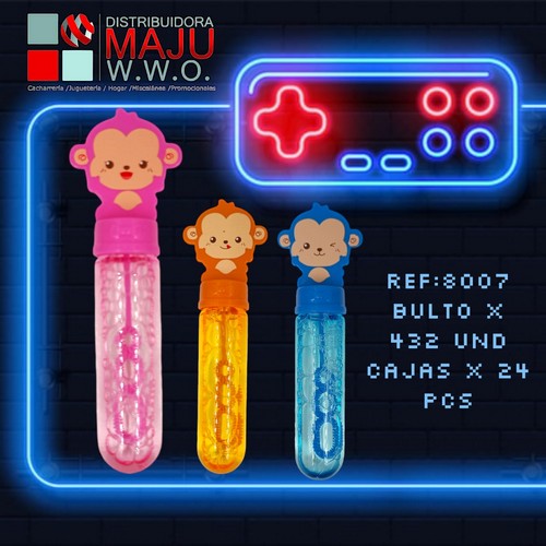 Burbujero Mediano Monito Caja X24Pcs