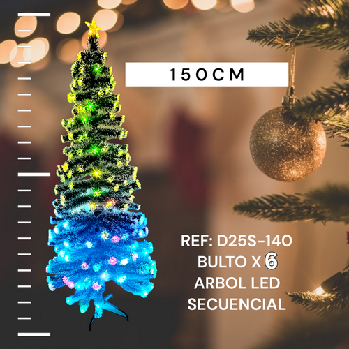 Arbol De Navidad Fibra Optica Con Luces S