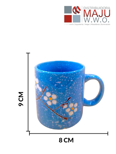 Mug Ceramico Flores De Primavera De 8X9Cm