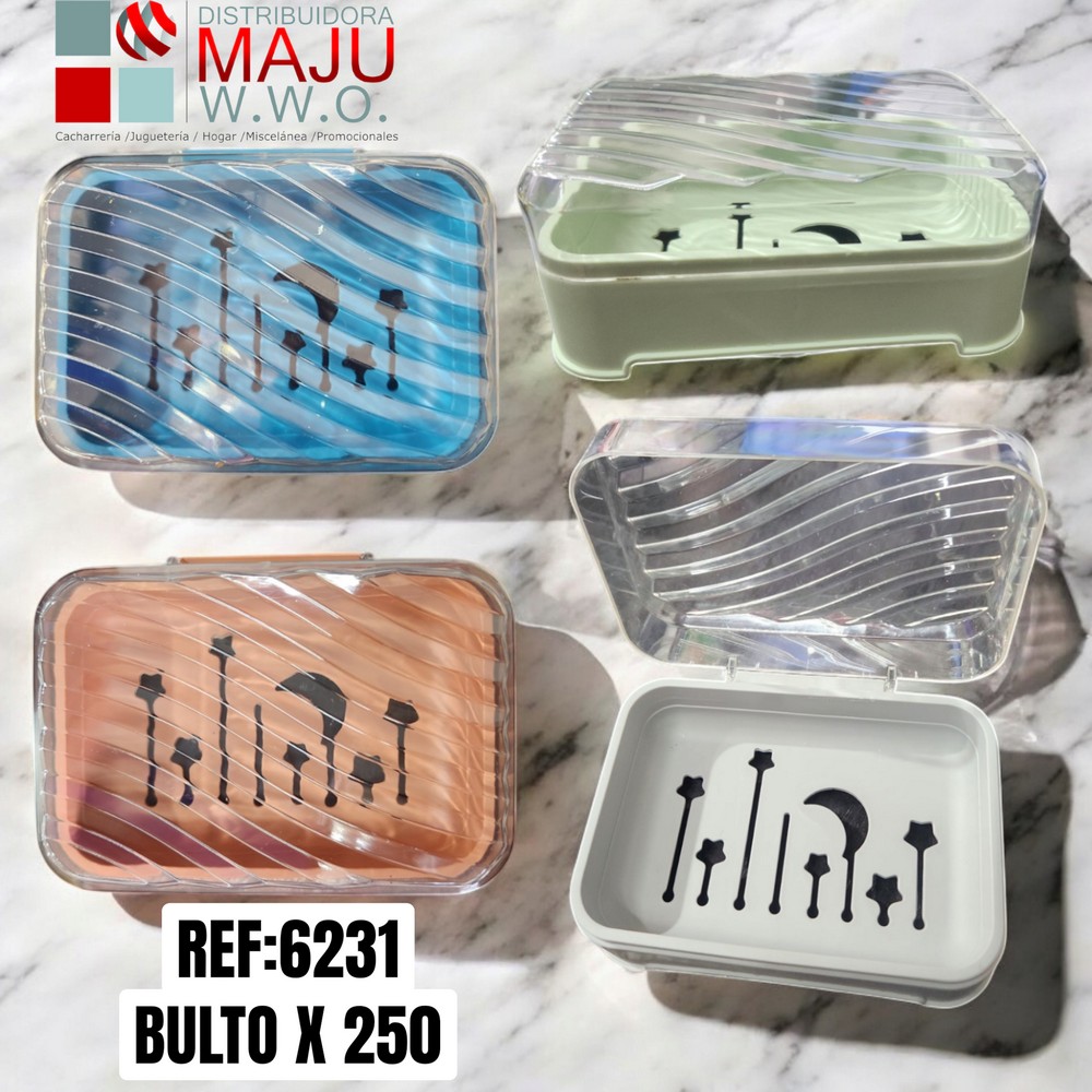 Jabonera De Plastico Y Acrilico Cuadrada Line