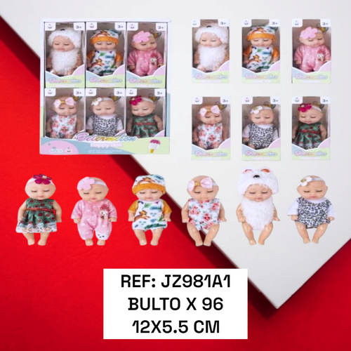 Set Pcs 6 Bebes Para Niña Con Ropa Varias