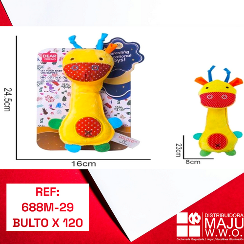 Sonajero Para Bebes Peluche De Jirafa
