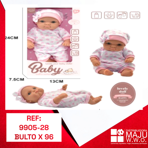 Bebe Para Niñas Con Pijama De Corazones