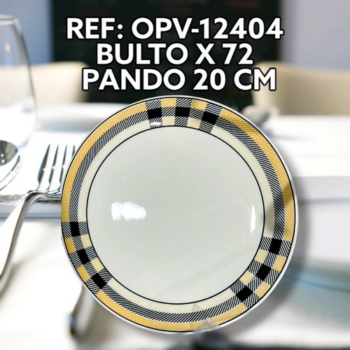 Plato Ceramica Pando Con Diseño Burberry