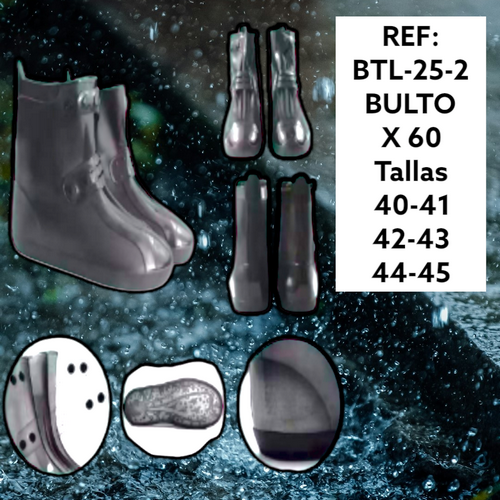 Bota Pata Lluvia Diferenrtes Tallas 35*20