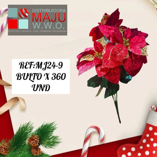 Pin Decoracion Navidad Flores