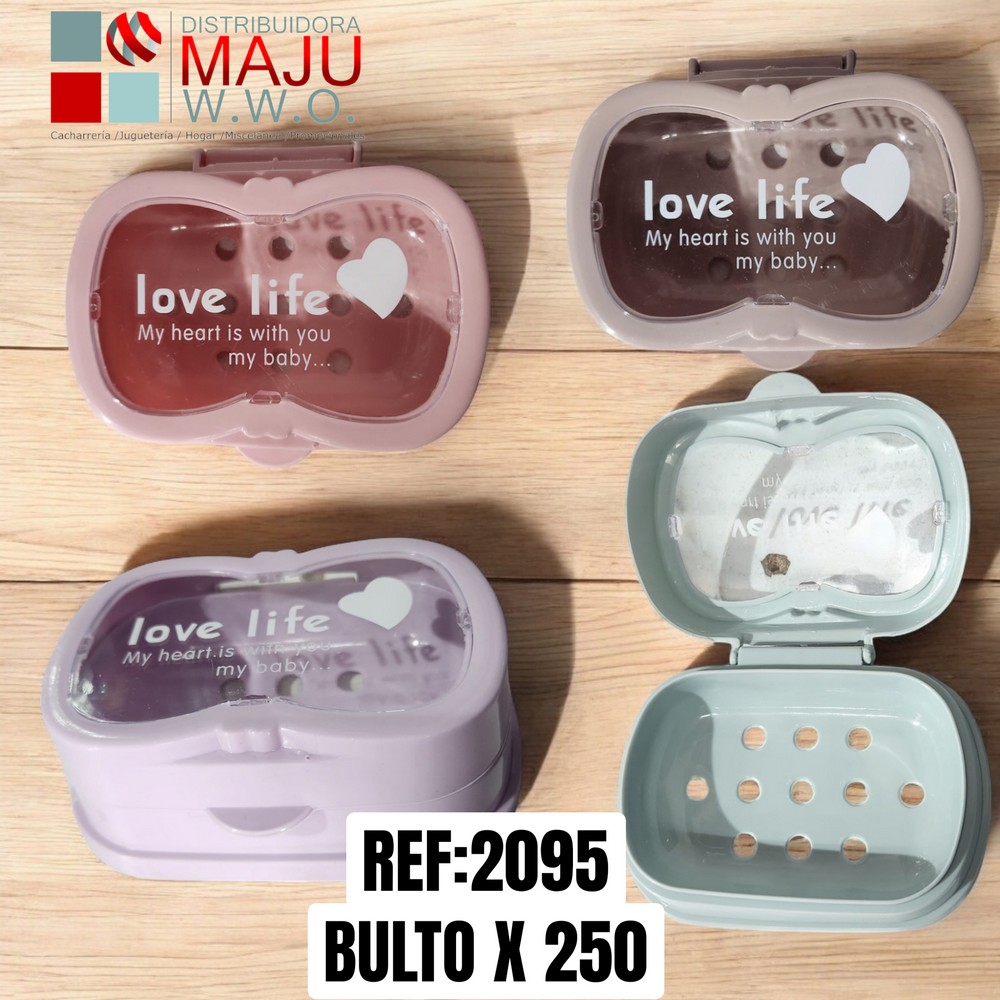 Jabonera De Plastico Y Acrilico Con Corazon