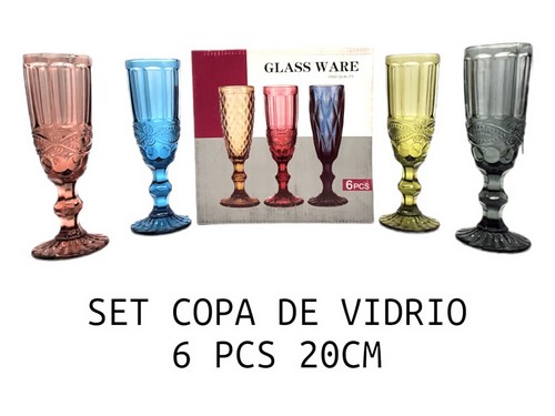 Copa De Vidrio Champañera 043,6X20Cm,160 Ml Caj