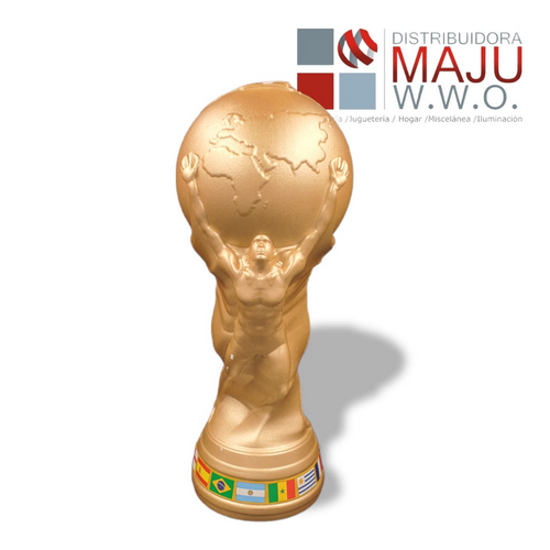 Alcancia Copa Del Mundo Futbolera Dorada