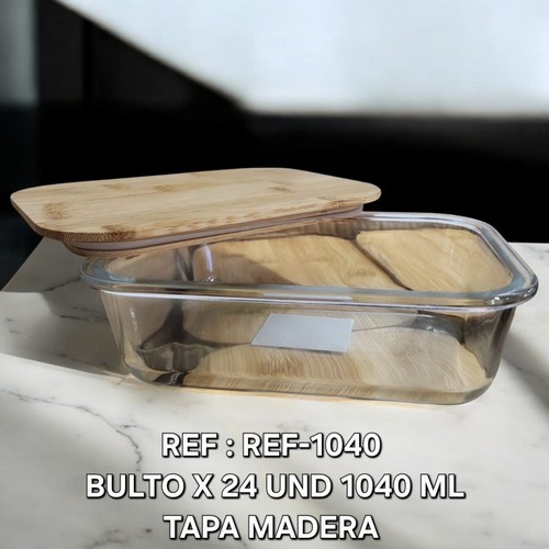 Refractaria Tapa Tipo Madera 1040 Ml