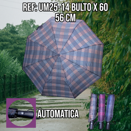 Sombrilla Elegante Varios Colores Con Forr