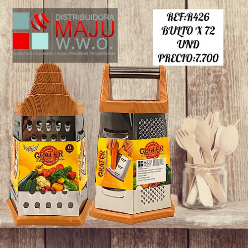 Rallador Hexagonal Madera 20 X 12 Cm