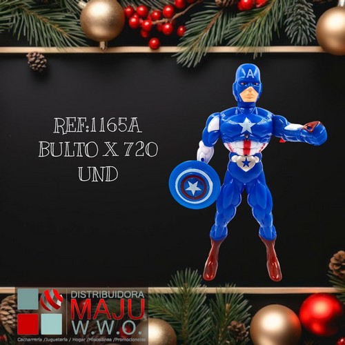 Super Heroe Capitan Con Brazos Intercambiabl