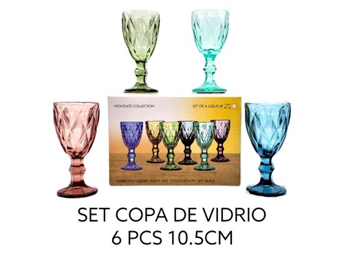 Copa De Vidrio 001 5X10.5Cm, 50 Ml Caja X 6 Pcs