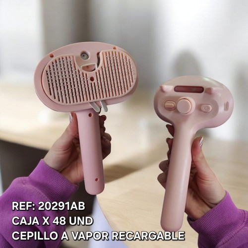 Peine Masejador Con Luz Uv Recargable Y At
